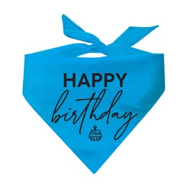 Happy Birthday Dog Bandana (967 Turquoise, One Size)