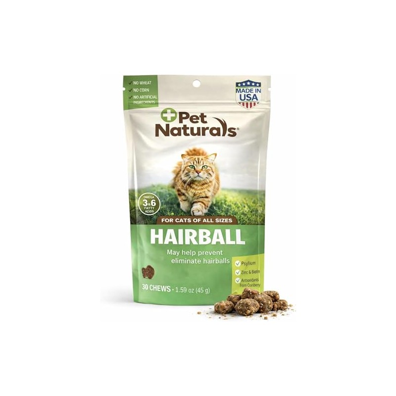 Suplemento Gatos Hairball Chew Control Bolas de Pelo y Salud
