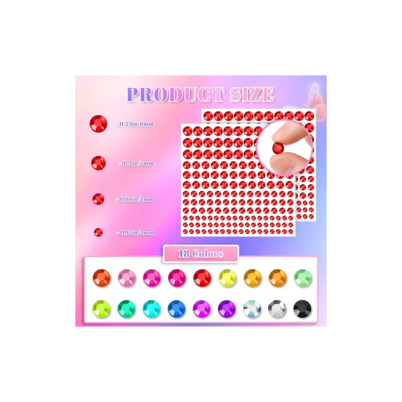 3300 Perlas Para Cabello Piedras Maquillaje La Cara Strass