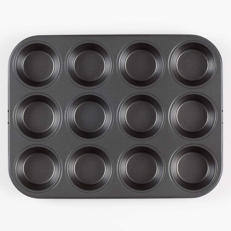 Invero® 12 Cup Non-Stick Oven Tray Ideal for Baking Muffins,