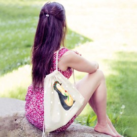 Mr. & Mrs. Panda Sports Bag Penguin Flower Wreath, cream-coloured