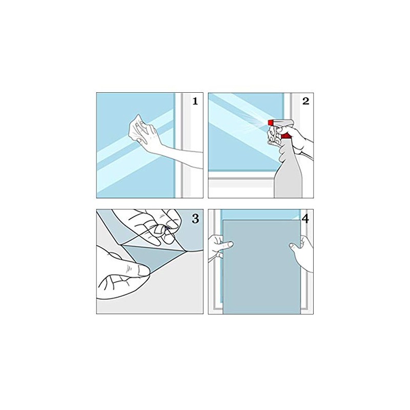 CCINEE 6 Sheets 300 Pcs Christmas Window Clings, Snowflake Reindeer