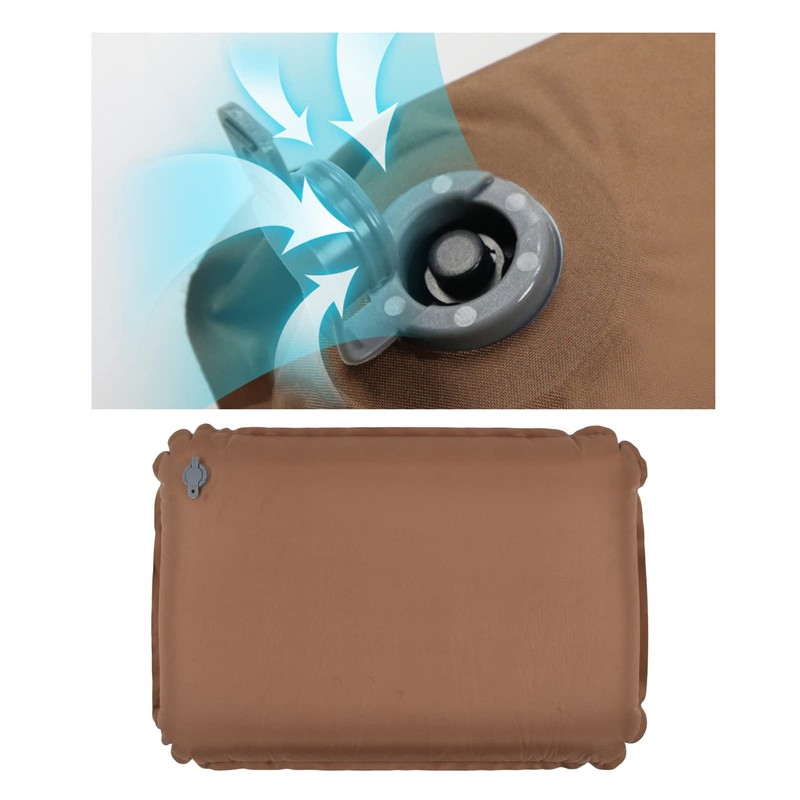 Topyond Inflatable Pillow, Highly Elastic Sponge, Soft, Waterproof, Compressible, Portable,
