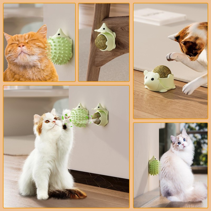 NEOVSUNY Pack of 3 Catnip Balls Toy for Cat, Catnip