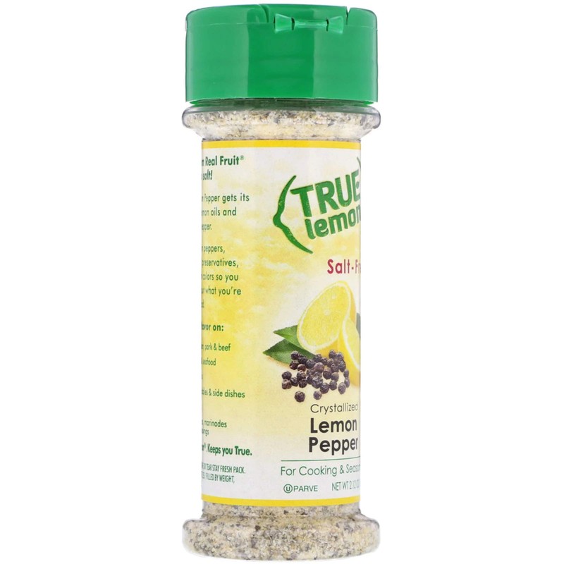 True Lemon Pepper Seasoning (2 pack) Natural Ingredients, No Salt,