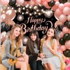 Lecheme Rose Gold Happy Birthday Backdrop 6x4ft Black Pink Birthday