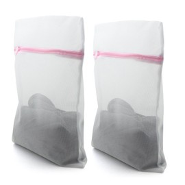 HAND Large Tough Zipped Laundry, Washing Bags - Colour Separation, Sweater, Shoes - 40x50cm, White 2 Pieces