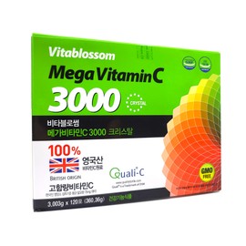 High-content Vitamin C 3000mg powder Vita Blossom Mega Vitamin C 3000 Crystal 120 packets / 고함량 비타민C3000mg 분말 비타블로썸 메가비타민C 3000 크리스탈 120포