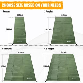 Foam Sleeping Pad for Camping - AYAMAYA Foldable Camping Mattress for 3 4 Person, Extra Thick Waterproof Tent Footprint Inner Camping Mat for Outdoor Backpacking Hiking Picnic Camping