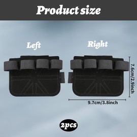 Natural Leather Grip Pads - Breathable & Non-Slip Lifting Straps for Pull Ups, Strength Training, Bodybuilding & Fitness