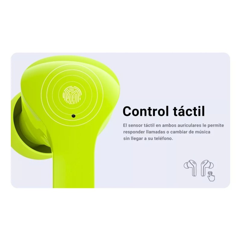 Acefast Audifonos Inalámbricos Pantalla Digital Reducción Ruido Ipx4 Color Verde