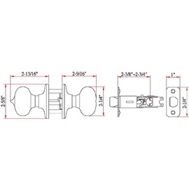 Design House 741314 Cambridge 2-Way Adjustable Privacy Door Knob, Satin Nickel