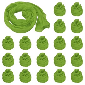 PATIKIL Nylon Stockings DIY Flower, 20Pcs Stocking Flower Fabric Material Tensile Silk Stocking Flowers for DIY Flower Making Wedding Crafts Home Decoration, Lawn Green