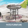 Festival Depot Patio Bar Height Table, Outdoor Bistro 45.3' Round