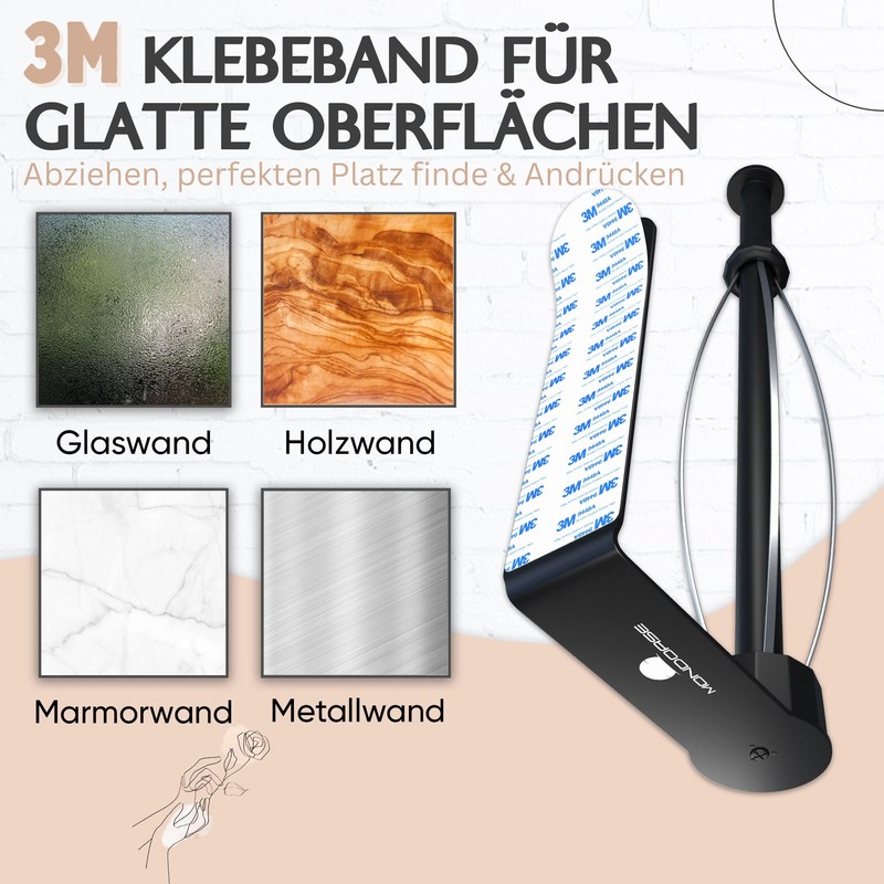 Mondoase® Kitchen Roll Holder 2.0 [No Drilling] + One-Handed Tear