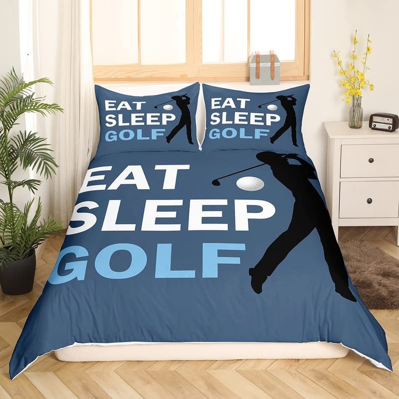 Homemissing Double Size Golf Duvet Cover Boys Girls Golf Sports