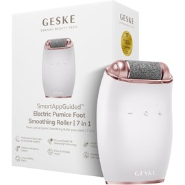 GESKE Electric Pumice Foot Smoothing Roller 7 in 1 Archivo y Exfoliador Eléctrico para Pies Piedra Pómez de Larga Duración Para Pies Suaves Eliminación Avanzada de Callosidades