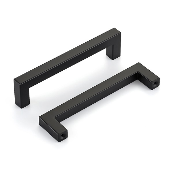 HOME EDIT Matte Black 10 Pack Square Bar Drawer Handles