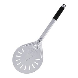 TC Logo Pizza Peel - Premium - Pizza Paddle with Non-Slip Rubber-Covered Handle – Heavy-Duty Turning Peel with Aluminum Alloy Plate – Ergonomic and Lightweight Design (7-inch)