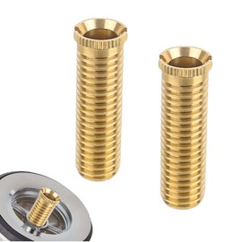 Hollow Screw Sink 2 Pieces Hollow Screw 30 mm Aluminium Drain Strainer Screw for Strainer Basket Valves Copper with 1.5 Inch and 3.5 Inch Drain Valve Sink Kitchen Drains Drain Set Accessories (M12)