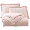 Nora 2-Piece Ruffled Edge Trim Soft Washed Microfiber Comforter Set