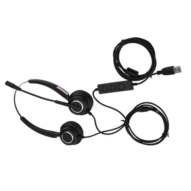 Call Center USB Headset Light Weight Noise Cancelling USB Call