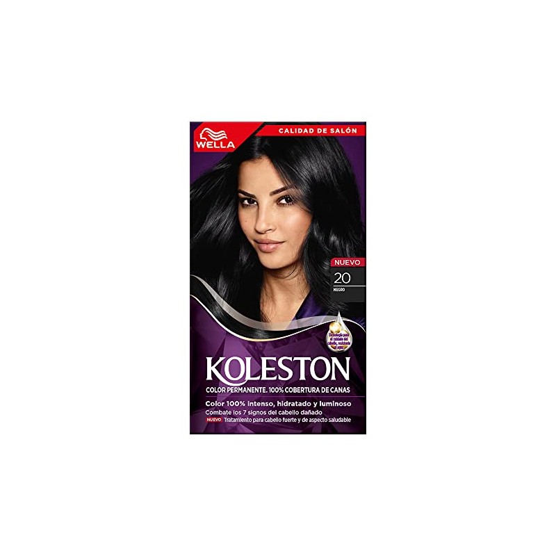 Koleston Tinte Permanente 20 Negro, 70 ml - Paquete de