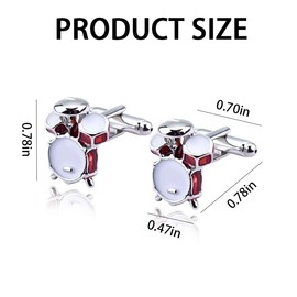 Music Cufflinks for Drummer Gifts for Women Men Birthday Gifts for Daughter Son Music Gifts for Music Lovers Gifts for Granddaughter Grandson Drum Accessories Gifts for Drummers Percussionist