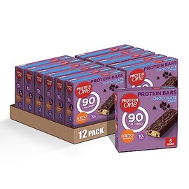 Protein One 90 Calorie Protein Bars, Chocolate Chip, Keto Friendly, 5 Ct, 4.8 oz (Pack of 12)