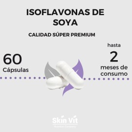 Isoflavonas De Soya Vit & Skin 60 Cápsulas, Súper Premium Sin Sabor