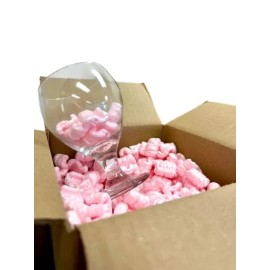 Bubblefast! 1.5 cu. ft. (10 Gallons) Pink Anti-Static Packing Peanuts Popcorn
