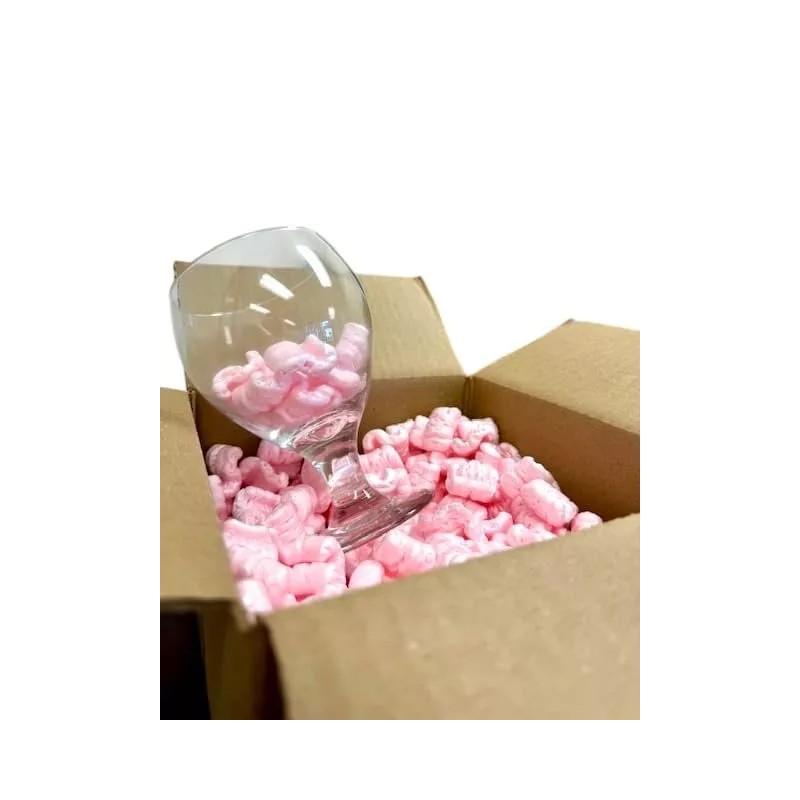 Bubblefast! 1.5 cu. ft. (10 Gallons) Pink Anti-Static Packing Peanuts