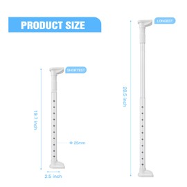 Window Locks for up and Down Windows (White）-for Cabin Window Privacy and Security-Adjustable18 to 30 in, Security Bars for Windows-Window Locks-Window Safety Bars-Window Lock bar