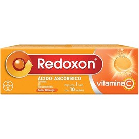 Redoxon Vitamina C Multivitamínico, Ayuda a Las Defensas de Tu Cuerpo, 10 Tabletas Efervescentes Sabor Naranja