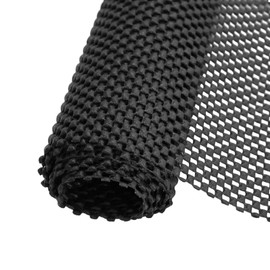 Non-Slip Mat, 90 x 100, Silent, No Deformation, Durable PVC, Black, Thick, Multipurpose, Kitchen Mat, Dining Bathroom, Floor (Black)