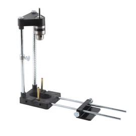 Woodworking Drill Guide Adjustable Drilling Template Hole Punch Locator for Carpenter Plastic Base Black