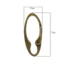 Sharplace Pack of 2 Vintage Bronze Oval Carabiner Spring Snap