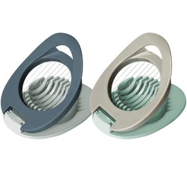 2-Pack Stainless Steel Wire Egg Slicer – Versatile Egg Cutter for Perfectly Slicing Boiled Eggs, Ham, Bananas, and Strawberries
