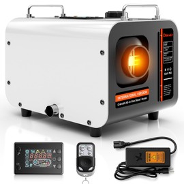 8KW Diesel Heater, All-in-One 12V/24V/110V Diesel Air Heater with 1.6Gal Fuel Tank, LCD Switch, Remote Control, Portable Parking Heater for RV Truck Camper Boat Garage Home