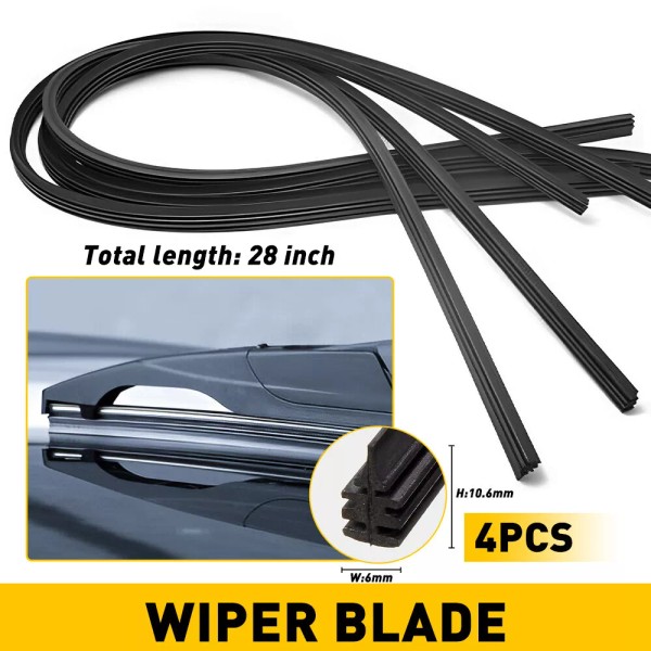 Unbranded 4 packs Universal 28" Car Bus Silicone Frameless Windshield