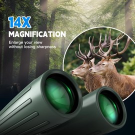 14x45 Binoculars for Adults High Powered-Binoculars for Hunting with Clear Large View,Waterproof,Metal Phone Adapter & Tripod for Bird Watching,Hiking,Concert