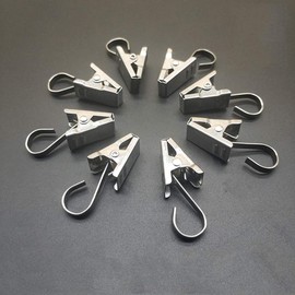 Coideal - Ganchos de acero inoxidable para cortina, paquete de 100 soportes de alambre de alta resistencia para colgar luces de fiesta de caravana, decoración de Navidad, decoración de interiores y