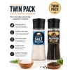 Salt and Pepper Grinder Set 2 Pack Sea Salt 100g