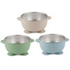 PandaEar 3 Pack Stainless Steel Baby Suction Bowls, Non-Slip Child