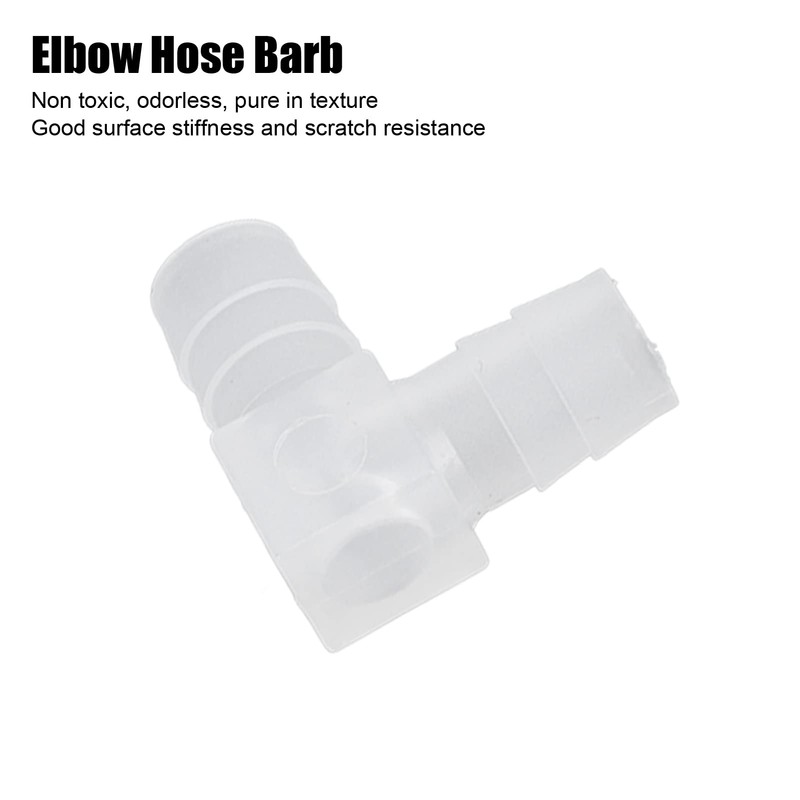 Pack of 10 Angle Hose Connectors, Plastic Elbow Hose Nipple