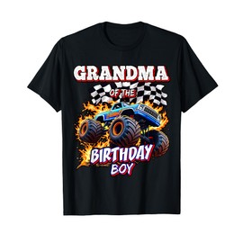 Grandma of the Birthday Boy Monster Truck Birthday Party T-Shirt