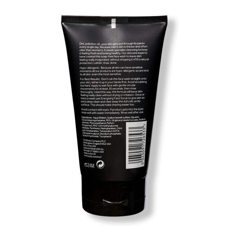 No7 Men Energising Face Wash 150Ml