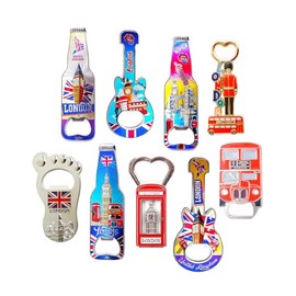 Famous England London Icons Set of 9 Bottle Opener Fridge Magnets