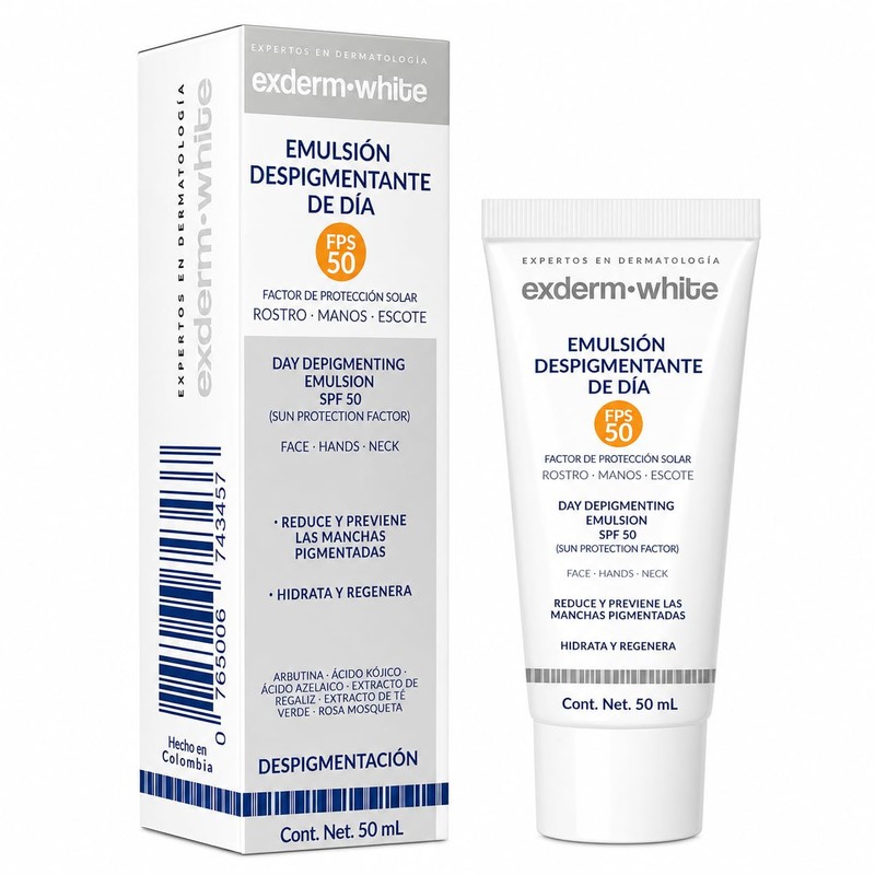 Exderm White Emulsión Despigmentante Día Antimanchas con Protector Solar FPS