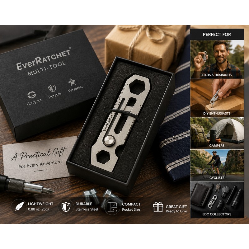 Keychain Multitool for Quick Repairs – Stainless Steel Mini Wrench